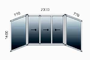 П-образное 3 секционное