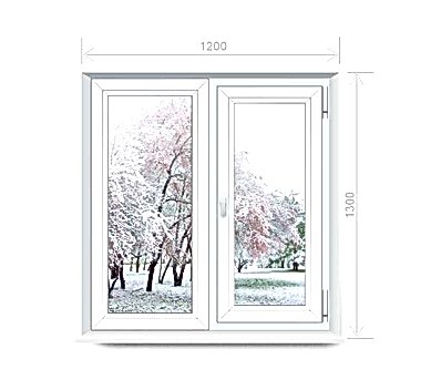 двухстворчатое окно 1200*1400 Veka
