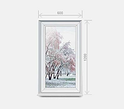 глухое окно 600*1200