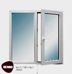 Окно REHAU со створкой, 1200х1200 мм